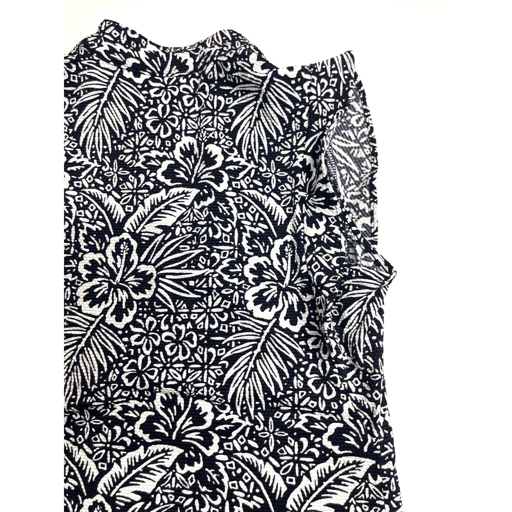 Tommy‎ Bahama Everyday Active Navy White Floral Sleeveless Blouse XS Tropical - Picture 10 of 16